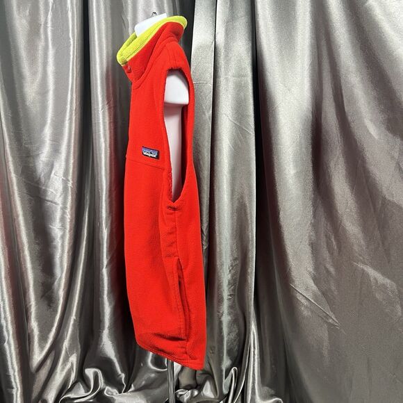 Vintage Patagonia Synchilla Fleece Vest Kids Sz 10 Red Ski Winter Rare Logo 90s - Picture 4 of 14